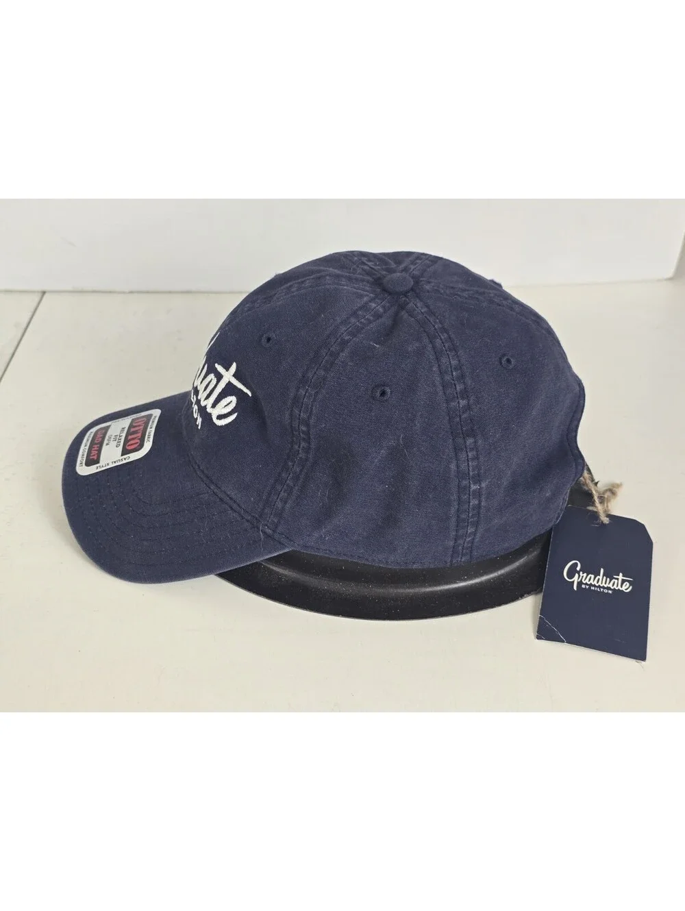 Graduate by Hilton Baseball Cap Men OS Navy Blue Embroidered Dad Hat NWT